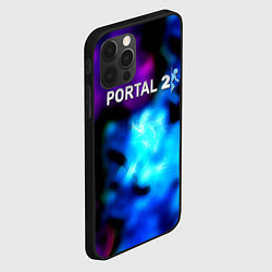 Чехол для iPhone 12 Pro Max Portal неоновый градиент, цвет: 3D-черный — фото 2