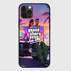 Чехол для iPhone 12 Pro Max Grand theft auto 6 Лусия и Джейсон, цвет: 3D-черный