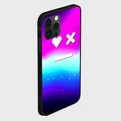Чехол для iPhone 12 Pro Max Love death robots neon gradient serial, цвет: 3D-черный — фото 2
