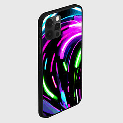 Чехол для iPhone 12 Pro Max Неоновая экспрессивная абстракция, цвет: 3D-черный — фото 2