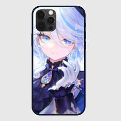 Чехол для iPhone 12 Pro Max Genshin Impact Фурина smiling, цвет: 3D-черный