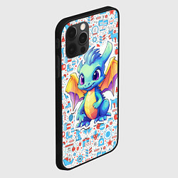 Чехол для iPhone 12 Pro Max Дракон милый новогодний 2024 символ года, цвет: 3D-черный — фото 2