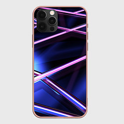 Чехол iPhone 12 Pro Max Фиолетовая геометрическая абстракция
