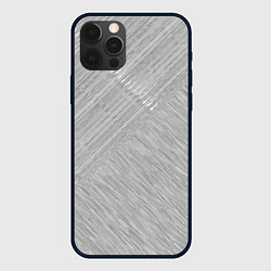 Чехол для iPhone 12 Pro Max Серый полосатый, цвет: 3D-черный
