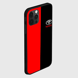 Чехол для iPhone 12 Pro Max Toyota car красно чёрный, цвет: 3D-черный — фото 2