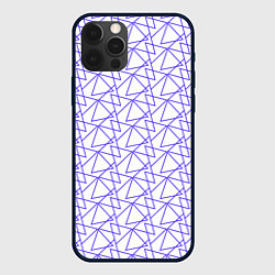 Чехол для iPhone 12 Pro Max Контурные треугольники, цвет: 3D-черный