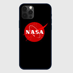 Чехол для iPhone 12 Pro Max NASA redlogo space usa, цвет: 3D-черный