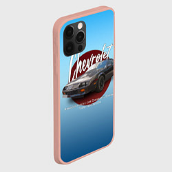 Чехол для iPhone 12 Pro Max Американский маслкар Chevrolet Camaro третьего пок, цвет: 3D-светло-розовый — фото 2