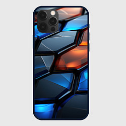 Чехол для iPhone 12 Pro Max Прозрачные абстрактные плиты, цвет: 3D-черный