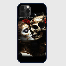 Чехол для iPhone 12 Pro Max Поцелуй девушки с черепом, цвет: 3D-черный