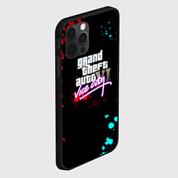 Чехол для iPhone 12 Pro Max GTA vice city неоновые краски вайсити, цвет: 3D-черный — фото 2