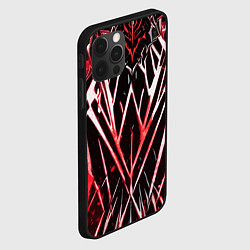 Чехол для iPhone 12 Pro Max Адские красные полосы, цвет: 3D-черный — фото 2