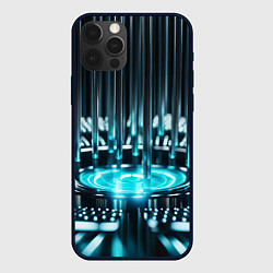 Чехол для iPhone 12 Pro Max Фантастический металлические круг с трубочками, цвет: 3D-черный