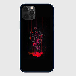Чехол для iPhone 12 Pro Max Раненые сердца, цвет: 3D-черный