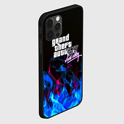 Чехол для iPhone 12 Pro Max GTA неоновый огонь вайсити, цвет: 3D-черный — фото 2