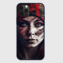 Чехол для iPhone 12 Pro Max Русская девушка в камуфляже, цвет: 3D-черный