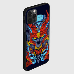 Чехол для iPhone 12 Pro Max Череп-робот, цвет: 3D-черный — фото 2