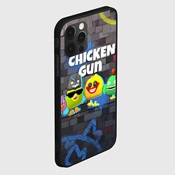 Чехол для iPhone 12 Pro Max Чикен Ган - граффити, цвет: 3D-черный — фото 2