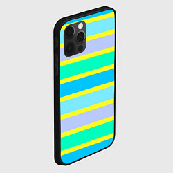 Чехол для iPhone 12 Pro Max Неоновые в желтую полоску, цвет: 3D-черный — фото 2