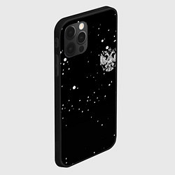 Чехол для iPhone 12 Pro Max Россия герб рф текстура, цвет: 3D-черный — фото 2