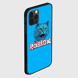 Чехол для iPhone 12 Pro Max Roblox синий кот, цвет: 3D-черный — фото 2