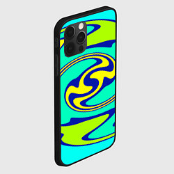 Чехол для iPhone 12 Pro Max Скрученные неоновые линии, цвет: 3D-черный — фото 2