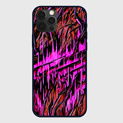 Чехол iPhone 12 Pro Max Камень и розовые полосы
