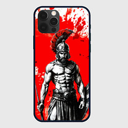 Чехол для iPhone 12 Pro Max Спартак победитель крупно - красные брызги крови, цвет: 3D-черный