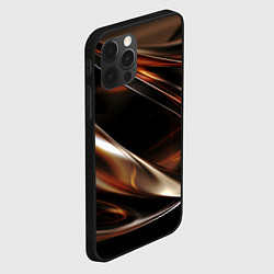 Чехол для iPhone 12 Pro Max Изогнутая шоколадная абстракция, цвет: 3D-черный — фото 2