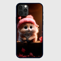 Чехол для iPhone 12 Pro Max Маленький влюбленный хомячок в шапочке, цвет: 3D-черный