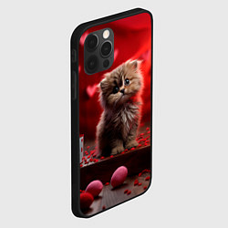 Чехол для iPhone 12 Pro Max 14 февраля влюбленный котик, цвет: 3D-черный — фото 2