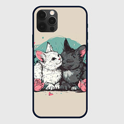 Чехол iPhone 12 Pro Max 14 февраля влюбленные котики