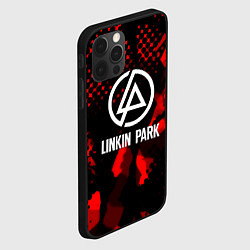 Чехол для iPhone 12 Pro Max Linkin park краски текстуры, цвет: 3D-черный — фото 2