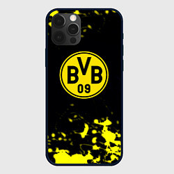 Чехол для iPhone 12 Pro Max Borussia краски жёлтые, цвет: 3D-черный