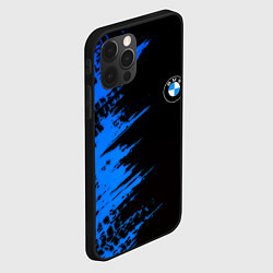 Чехол для iPhone 12 Pro Max BMW краски синие, цвет: 3D-черный — фото 2