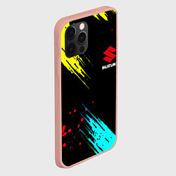 Чехол для iPhone 12 Pro Max Suzuki краски абстрактные, цвет: 3D-светло-розовый — фото 2