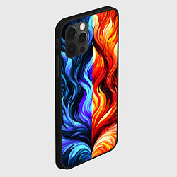 Чехол для iPhone 12 Pro Max Два огня, цвет: 3D-черный — фото 2