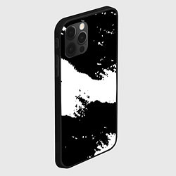 Чехол для iPhone 12 Pro Max Чёрнобелые краски, цвет: 3D-черный — фото 2