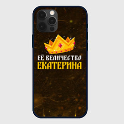 Чехол для iPhone 12 Pro Max Корона её величество Екатерина, цвет: 3D-черный