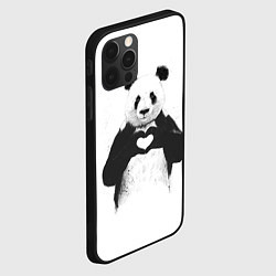 Чехол для iPhone 12 Pro Max Panda love, цвет: 3D-черный — фото 2