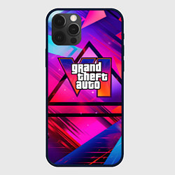 Чехол для iPhone 12 Pro Max GTA 6 logo абстракция, цвет: 3D-черный