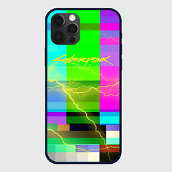 Чехол для iPhone 12 Pro Max Syberpunk молнии экран, цвет: 3D-черный