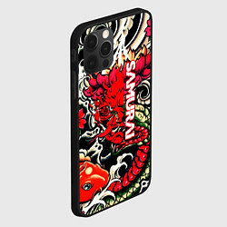 Чехол для iPhone 12 Pro Max Samurai татуировки, цвет: 3D-черный — фото 2