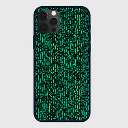 Чехол для iPhone 12 Pro Max Абстрактный полосатый зелёный, цвет: 3D-черный