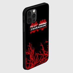 Чехол для iPhone 12 Pro Max Tekken файтинг текстура сакура, цвет: 3D-черный — фото 2