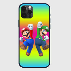 Чехол для iPhone 12 Pro Max Братья Марио, цвет: 3D-черный