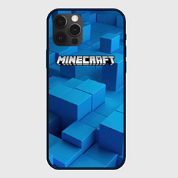 Чехол iPhone 12 Pro Max Minecraft синие плиты