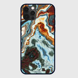 Чехол для iPhone 12 Pro Max Мраморная текстура, цвет: 3D-черный