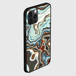 Чехол для iPhone 12 Pro Max Мраморная текстура, цвет: 3D-черный — фото 2