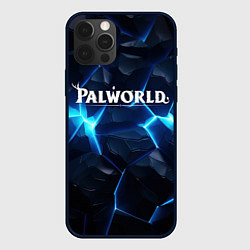 Чехол iPhone 12 Pro Max Palworld logo blue ice